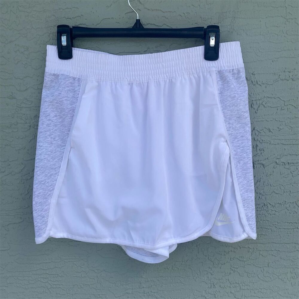 Nike Women's Heathered Skort White Size M Athletic Tennis Golf Running Quick-Dry